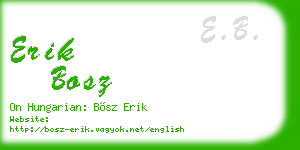 erik bosz business card